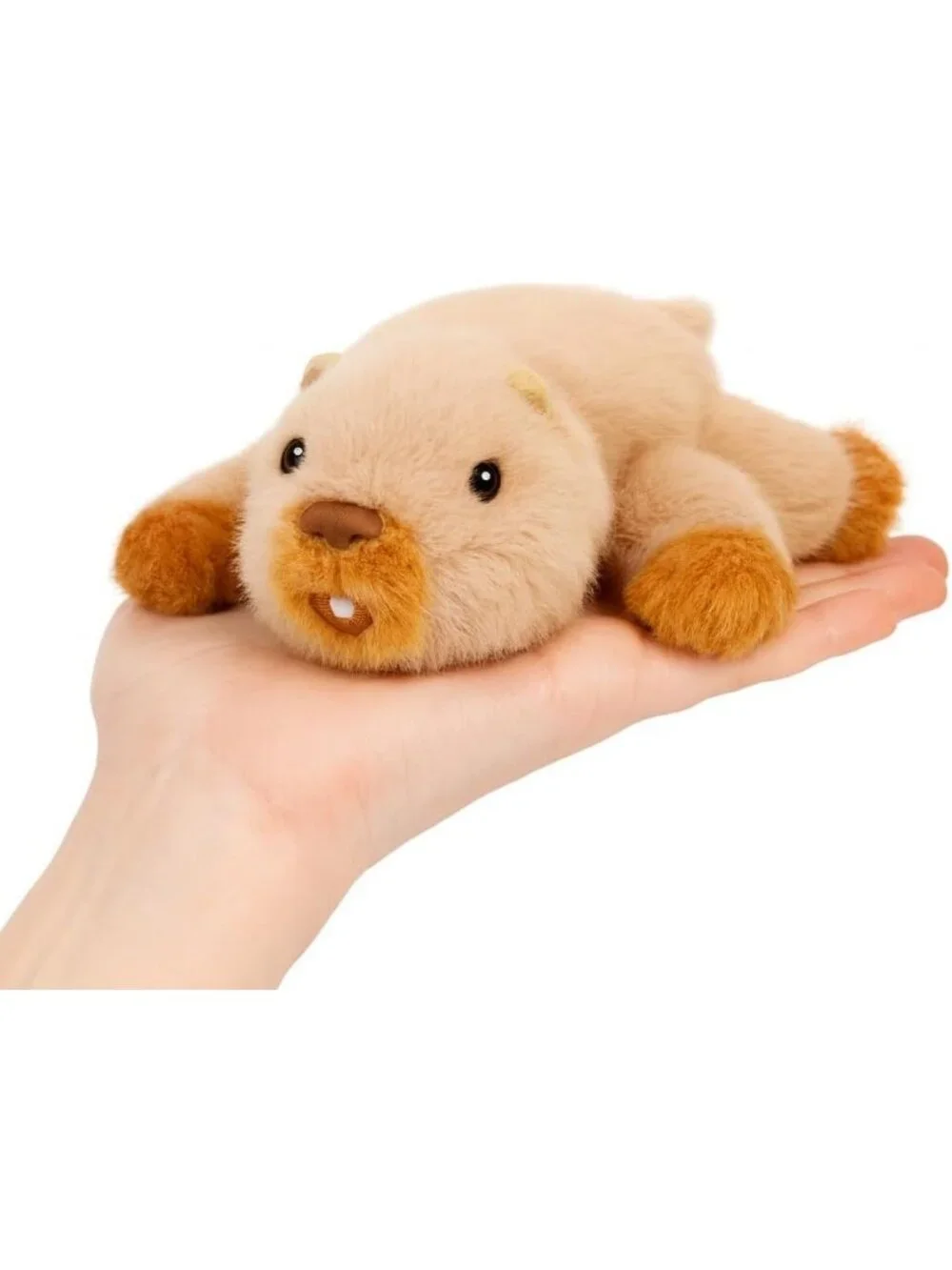 Beaver Plush Stuffed Animal Cute Soft Pocket Size Toy Gift for Kids Girls
